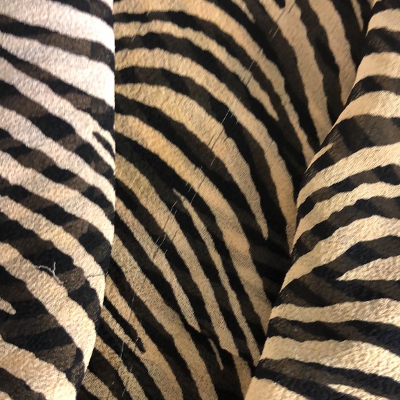 VTG Chic Safari Oblong Zebra Print Chiffon Silk Scarf - Picture 6 of 10